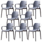 Contemporary Style Chair Metal Solid Back Dining Chair for Indoor