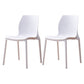 Contemporary Style Chair Metal Solid Back Dining Chair for Indoor