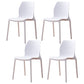 Contemporary Style Chair Metal Solid Back Dining Chair for Indoor