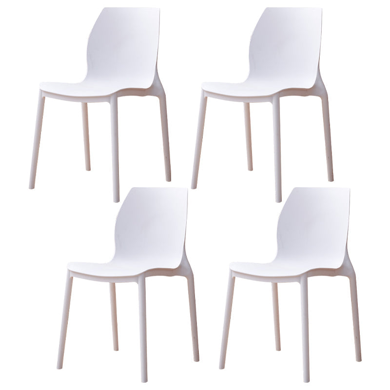 Contemporary Style Chair Metal Solid Back Dining Chair for Indoor