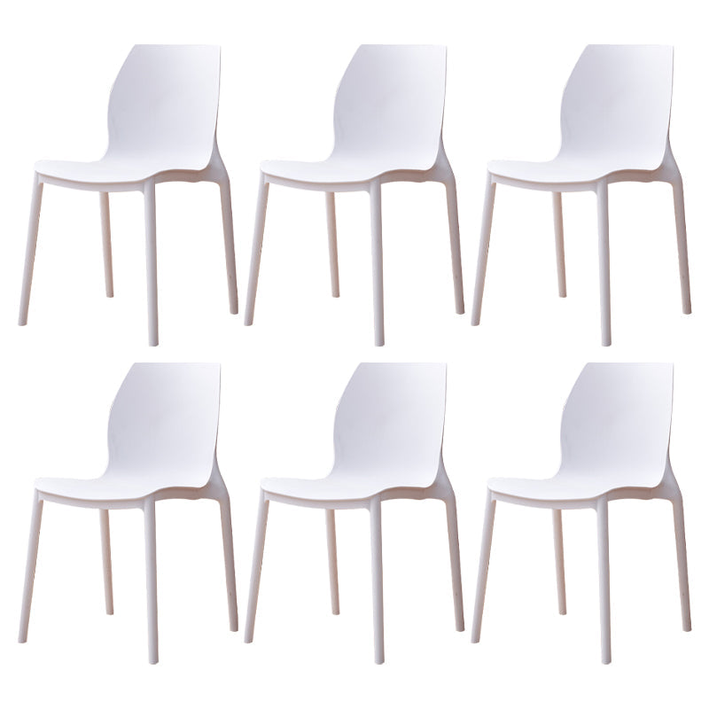 Contemporary Style Chair Metal Solid Back Dining Chair for Indoor