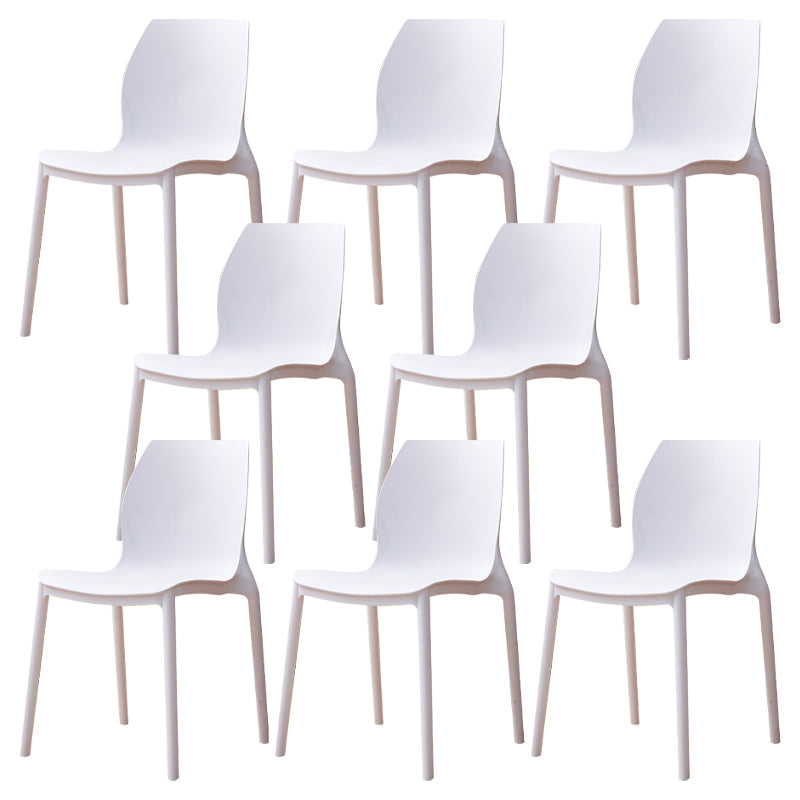 Contemporary Style Chair Metal Solid Back Dining Chair for Indoor