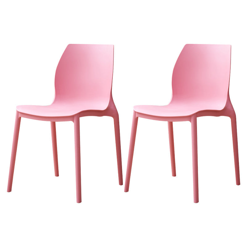 Contemporary Style Chair Metal Solid Back Dining Chair for Indoor