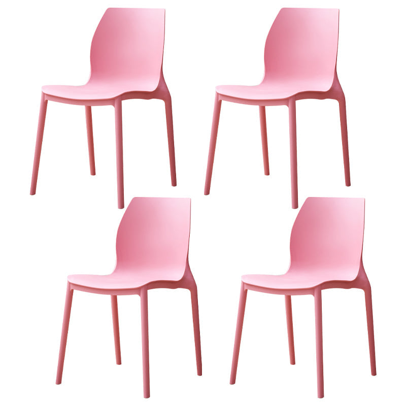 Contemporary Style Chair Metal Solid Back Dining Chair for Indoor