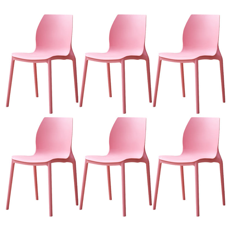 Contemporary Style Chair Metal Solid Back Dining Chair for Indoor