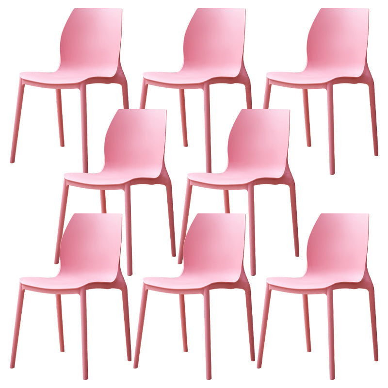 Contemporary Style Chair Metal Solid Back Dining Chair for Indoor