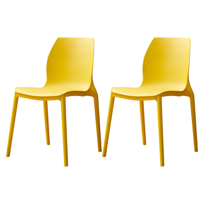Contemporary Style Chair Metal Solid Back Dining Chair for Indoor