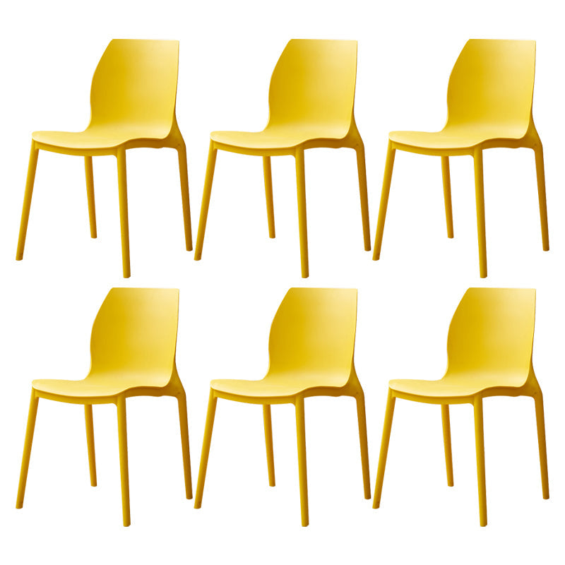 Contemporary Style Chair Metal Solid Back Dining Chair for Indoor