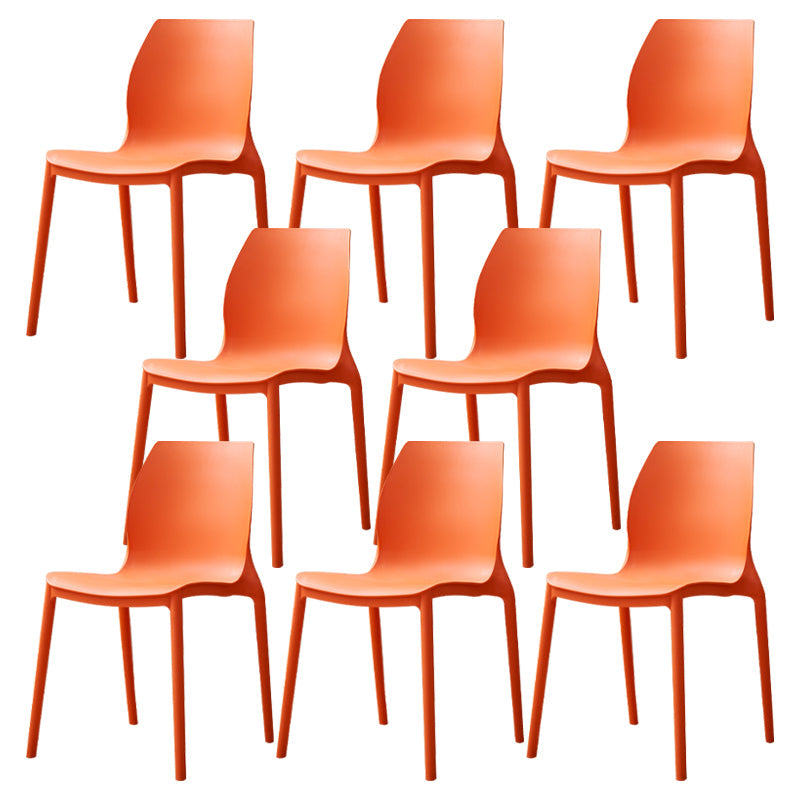 Contemporary Style Chair Metal Solid Back Dining Chair for Indoor