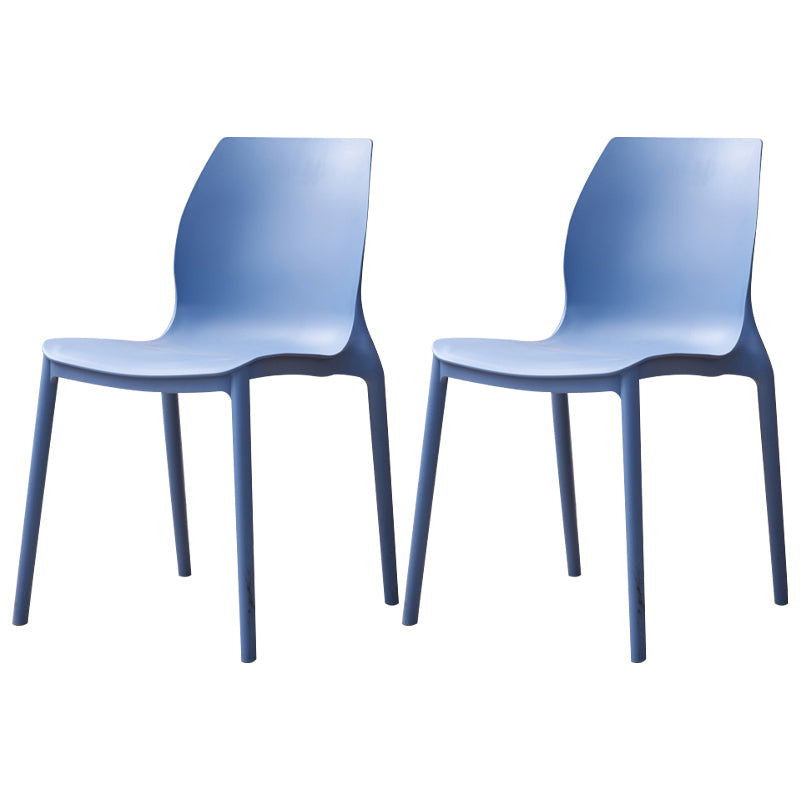 Contemporary Style Chair Metal Solid Back Dining Chair for Indoor
