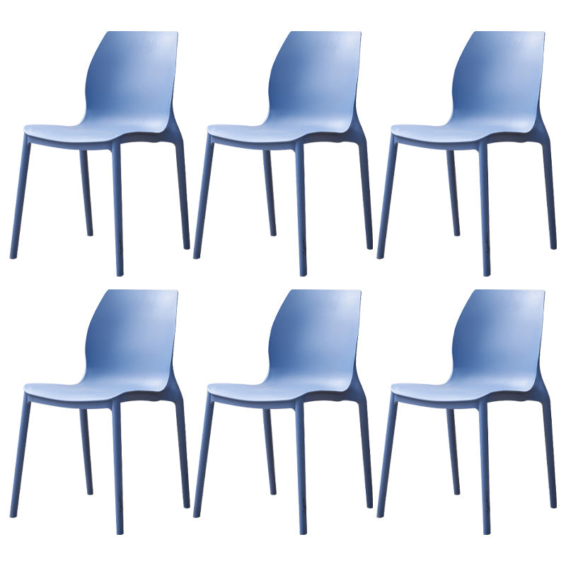 Contemporary Style Chair Metal Solid Back Dining Chair for Indoor
