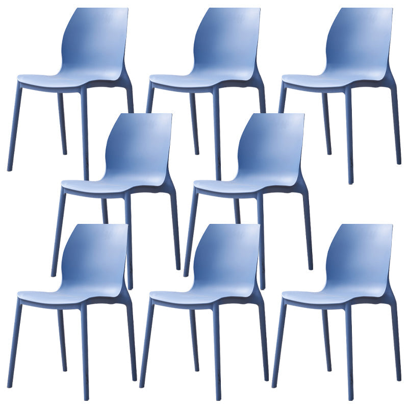 Contemporary Style Chair Metal Solid Back Dining Chair for Indoor