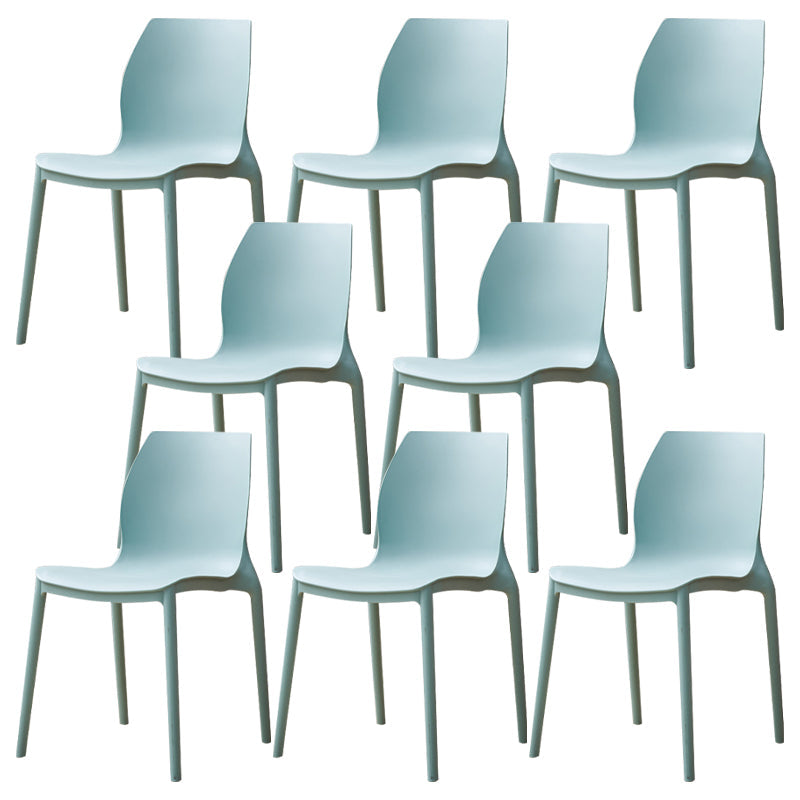 Contemporary Style Chair Metal Solid Back Dining Chair for Indoor