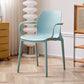 Contemporary Style Chair Metal Solid Back Dining Chair for Indoor