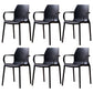 Contemporary Style Chair Metal Solid Back Dining Chair for Indoor