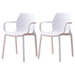 Contemporary Style Chair Metal Solid Back Dining Chair for Indoor