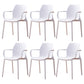 Contemporary Style Chair Metal Solid Back Dining Chair for Indoor