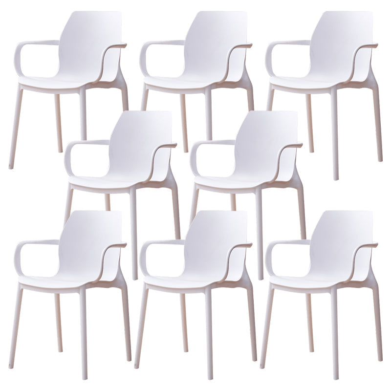 Contemporary Style Chair Metal Solid Back Dining Chair for Indoor