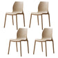 Contemporary Style Chair Metal Solid Back Dining Chair for Indoor