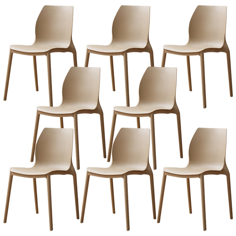 Contemporary Style Chair Metal Solid Back Dining Chair for Indoor