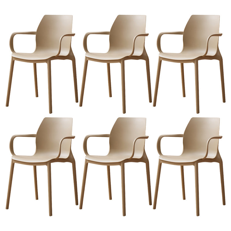 Contemporary Style Chair Metal Solid Back Dining Chair for Indoor