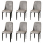 Modern Backrest Armless Cushion Chair with Metal Legs for Dining Room Grey 6 Piece Set Black Clearhalo 'Dining Chairs' 'Dining Tables & Seating' 'dining_chair' 'furn' 'furn_dining_chair' 'Furniture' 'Kitchen & Dining Furniture' 7461556