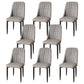 Modern Backrest Armless Cushion Chair with Metal Legs for Dining Room Grey 8 Piece Set Black Clearhalo 'Dining Chairs' 'Dining Tables & Seating' 'dining_chair' 'furn' 'furn_dining_chair' 'Furniture' 'Kitchen & Dining Furniture' 7461558