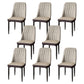 Modern Backrest Armless Cushion Chair with Metal Legs for Dining Room Light Gray 8 Piece Set Black Clearhalo 'Dining Chairs' 'Dining Tables & Seating' 'dining_chair' 'furn' 'furn_dining_chair' 'Furniture' 'Kitchen & Dining Furniture' 7461567