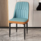 Modern Backrest Armless Cushion Chair with Metal Legs for Dining Room Light Blue 1 Piece Black Clearhalo 'Dining Chairs' 'Dining Tables & Seating' 'dining_chair' 'furn' 'furn_dining_chair' 'Furniture' 'Kitchen & Dining Furniture' 7461584