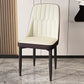 Modern Backrest Armless Cushion Chair with Metal Legs for Dining Room Off-White 1 Piece Black Clearhalo 'Dining Chairs' 'Dining Tables & Seating' 'dining_chair' 'furn' 'furn_dining_chair' 'Furniture' 'Kitchen & Dining Furniture' 7461604