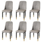 Modern Backrest Armless Cushion Chair with Metal Legs for Dining Room Grey 6 Piece Set Black Gold Clearhalo 'Dining Chairs' 'Dining Tables & Seating' 'dining_chair' 'furn' 'furn_dining_chair' 'Furniture' 'Kitchen & Dining Furniture' 7461612