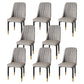 Modern Backrest Armless Cushion Chair with Metal Legs for Dining Room Grey 8 Piece Set Black Gold Clearhalo 'Dining Chairs' 'Dining Tables & Seating' 'dining_chair' 'furn' 'furn_dining_chair' 'Furniture' 'Kitchen & Dining Furniture' 7461613