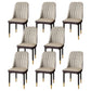 Modern Backrest Armless Cushion Chair with Metal Legs for Dining Room Light Gray 8 Piece Set Black Gold Clearhalo 'Dining Chairs' 'Dining Tables & Seating' 'dining_chair' 'furn' 'furn_dining_chair' 'Furniture' 'Kitchen & Dining Furniture' 7461618