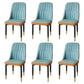 Modern Backrest Armless Cushion Chair with Metal Legs for Dining Room Light Blue 6 Piece Set Black Gold Clearhalo 'Dining Chairs' 'Dining Tables & Seating' 'dining_chair' 'furn' 'furn_dining_chair' 'Furniture' 'Kitchen & Dining Furniture' 7461637