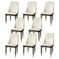 Modern Backrest Armless Cushion Chair with Metal Legs for Dining Room Off-White 8 Piece Set Black Gold Clearhalo 'Dining Chairs' 'Dining Tables & Seating' 'dining_chair' 'furn' 'furn_dining_chair' 'Furniture' 'Kitchen & Dining Furniture' 7461658