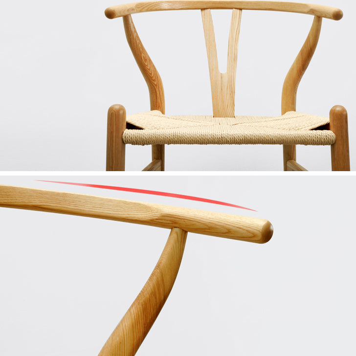 Silla de respaldo moderna de reposabrazos con patas de madera para el comedor