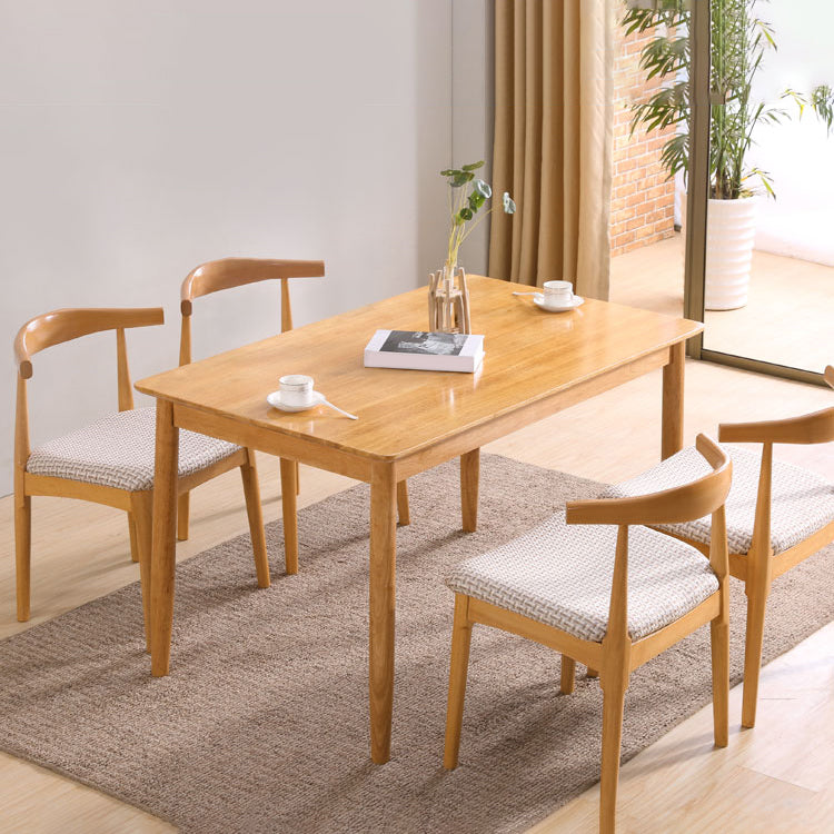 Contemporary Style Side Chair Wood Open Back Dining Chair for Dining Room