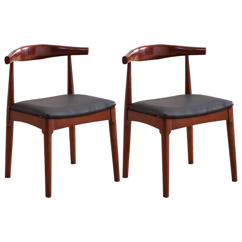 Contemporary Style Side Chair Wood Open Back Dining Chair for Dining Room