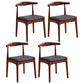 Contemporary Style Side Chair Wood Open Back Dining Chair for Dining Room
