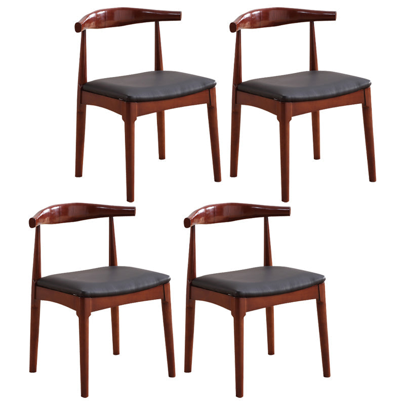 Contemporary Style Side Chair Wood Open Back Dining Chair for Dining Room