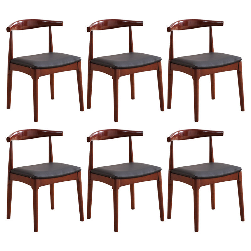 Contemporary Style Side Chair Wood Open Back Dining Chair for Dining Room