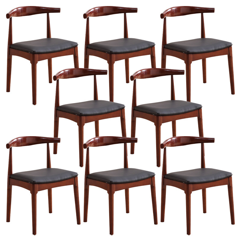 Contemporary Style Side Chair Wood Open Back Dining Chair for Dining Room