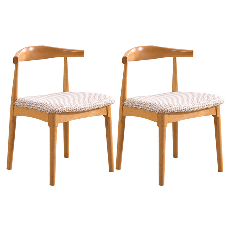 Contemporary Style Side Chair Wood Open Back Dining Chair for Dining Room