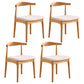 Contemporary Style Side Chair Wood Open Back Dining Chair for Dining Room