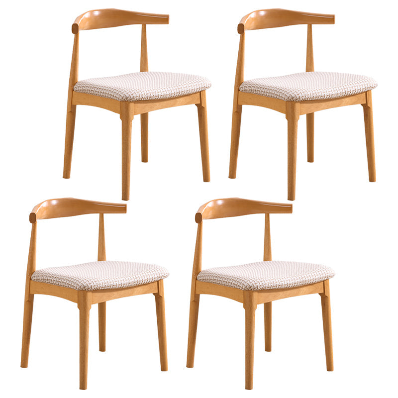 Contemporary Style Side Chair Wood Open Back Dining Chair for Dining Room