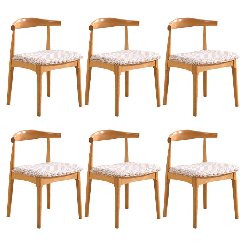 Contemporary Style Side Chair Wood Open Back Dining Chair for Dining Room
