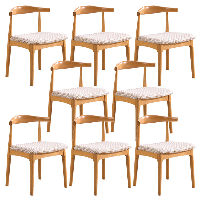 Contemporary Style Side Chair Wood Open Back Dining Chair for Dining Room
