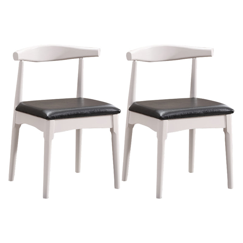 Contemporary Style Side Chair Wood Open Back Dining Chair for Dining Room