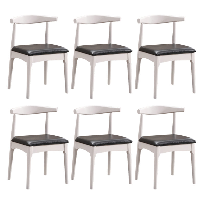 Contemporary Style Side Chair Wood Open Back Dining Chair for Dining Room