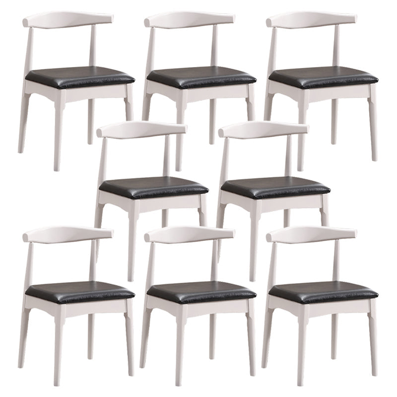 Contemporary Style Side Chair Wood Open Back Dining Chair for Dining Room